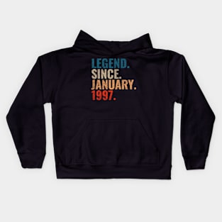 Legend since January 1997 Retro 1997 birthday shirt Kids Hoodie